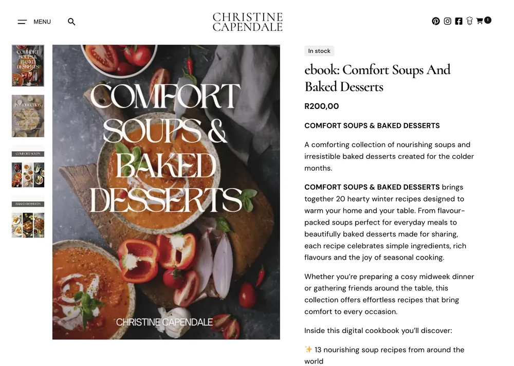 Christine Capendale eBook sales website